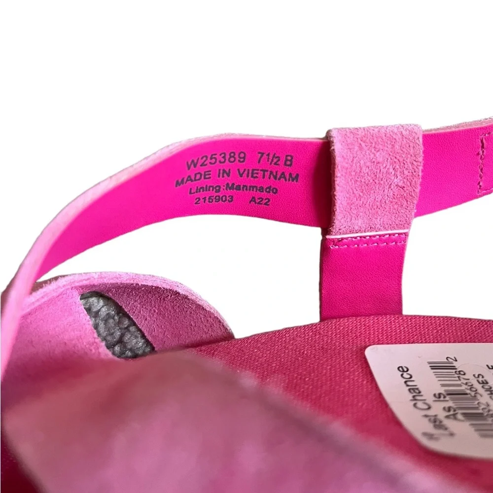 Cole Haan Womens Size 7.5B Pink W25389 Platform Rope Wedge Heels New With Scuffs